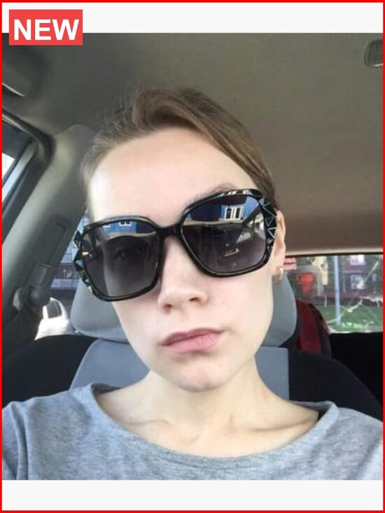 Polarized Women Square Sunglasses Sparkling Composite Frame main image 4